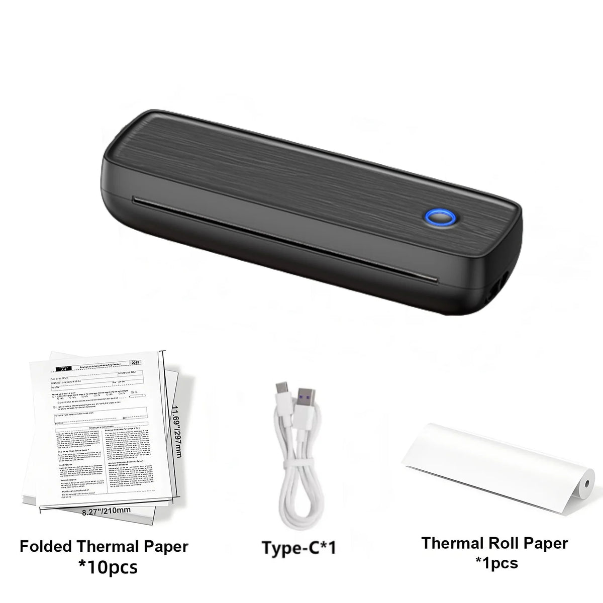 Portable Printer Wireless for Travel &ndash; Inkless Printing A80Print 10paper