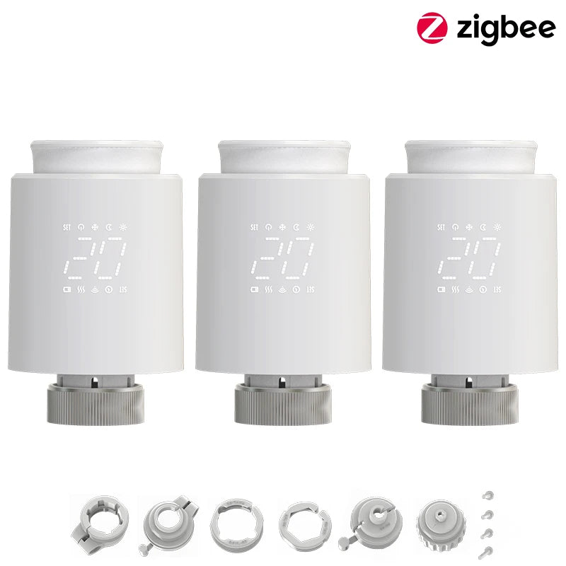 EZAIOT Tuya ZigBee Smart TRV &ndash; Precise Temperature Control 3PCS Zigbee TRV