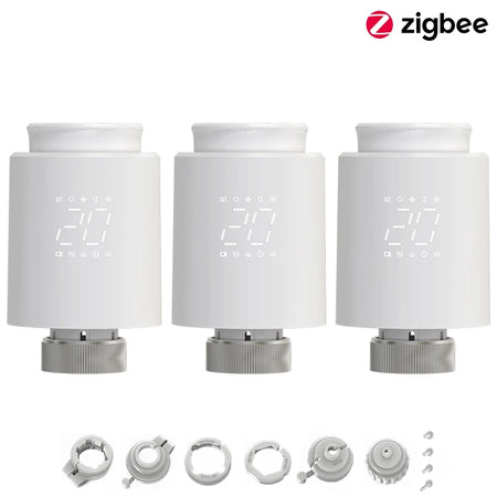 EZAIOT Tuya ZigBee Smart TRV &ndash; Precise Temperature Control 3PCS Zigbee TRV