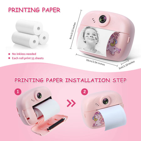 57mm Children's Mini Thermal Print Camera &ndash; Instant Prints