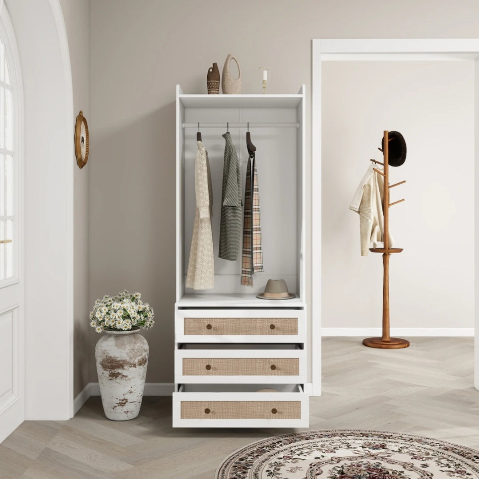 UrbanLuxe 3 Predalna Omara Bela 70x48x180cm Shranjevanje v Spalnici