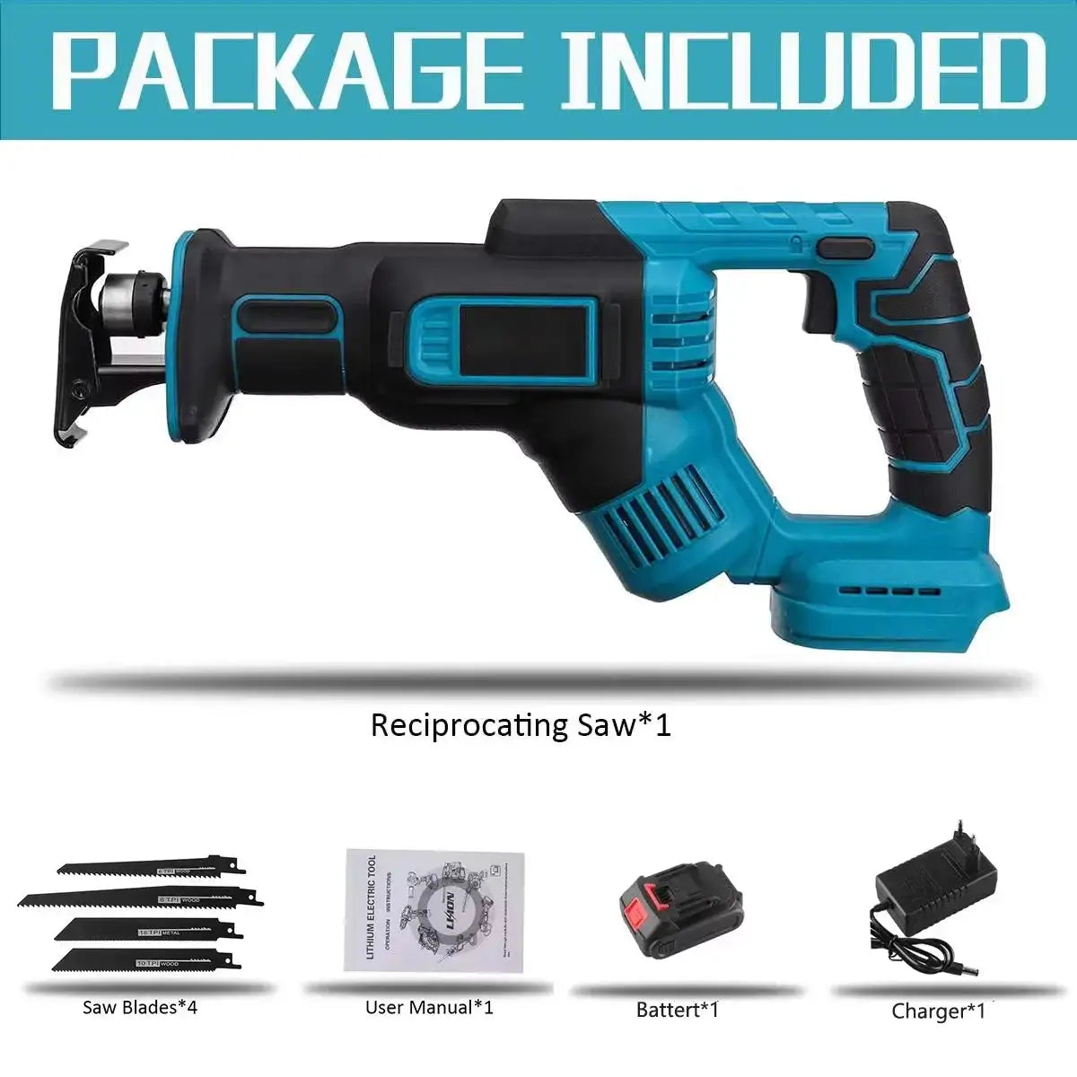 Cordless Reciprocating Saw 18V 300mm Variable Speed Makita With 1XBattery / Poland