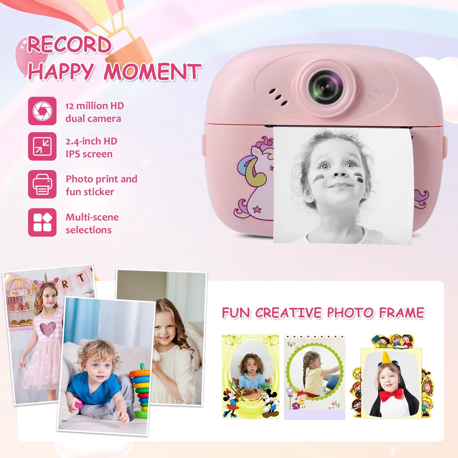 57mm Children's Mini Thermal Print Camera &ndash; Instant Prints