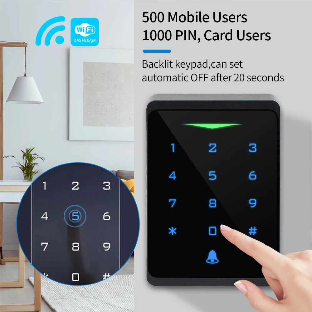 CH1-WIFI &ndash; IP66 Waterproof Backlit Touch Keypad RFID
