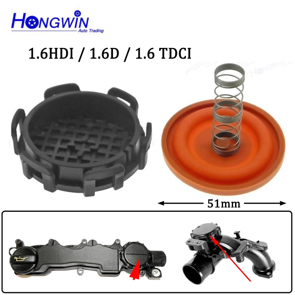 Sada těsnění olejového víka ventilů silikon pro Peugeot Citroen VW Ford 1.6 HDi TDCi