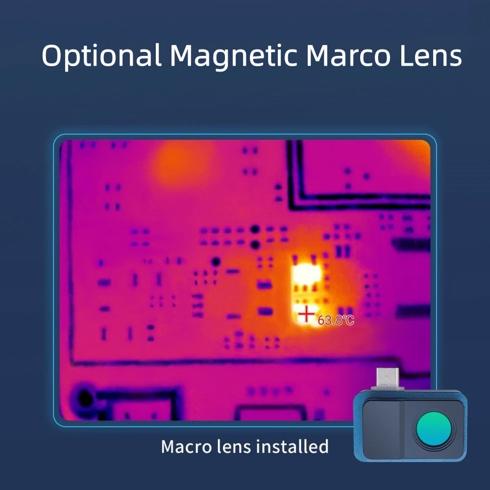 Advanced Android Type-C Thermal Imager 25Hz | TOOLTOP T7 256x192 for Solar Panel Power Fault Detection