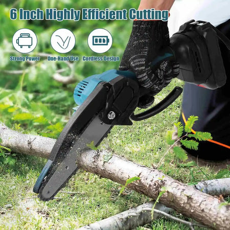 6 Inch Cordless Chainsaw 800W Portable For Makita 18V