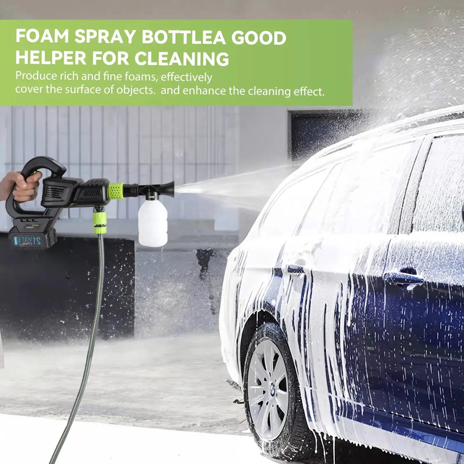 Cordless 3000W High Pressure Washer 200 Bar Digital Display