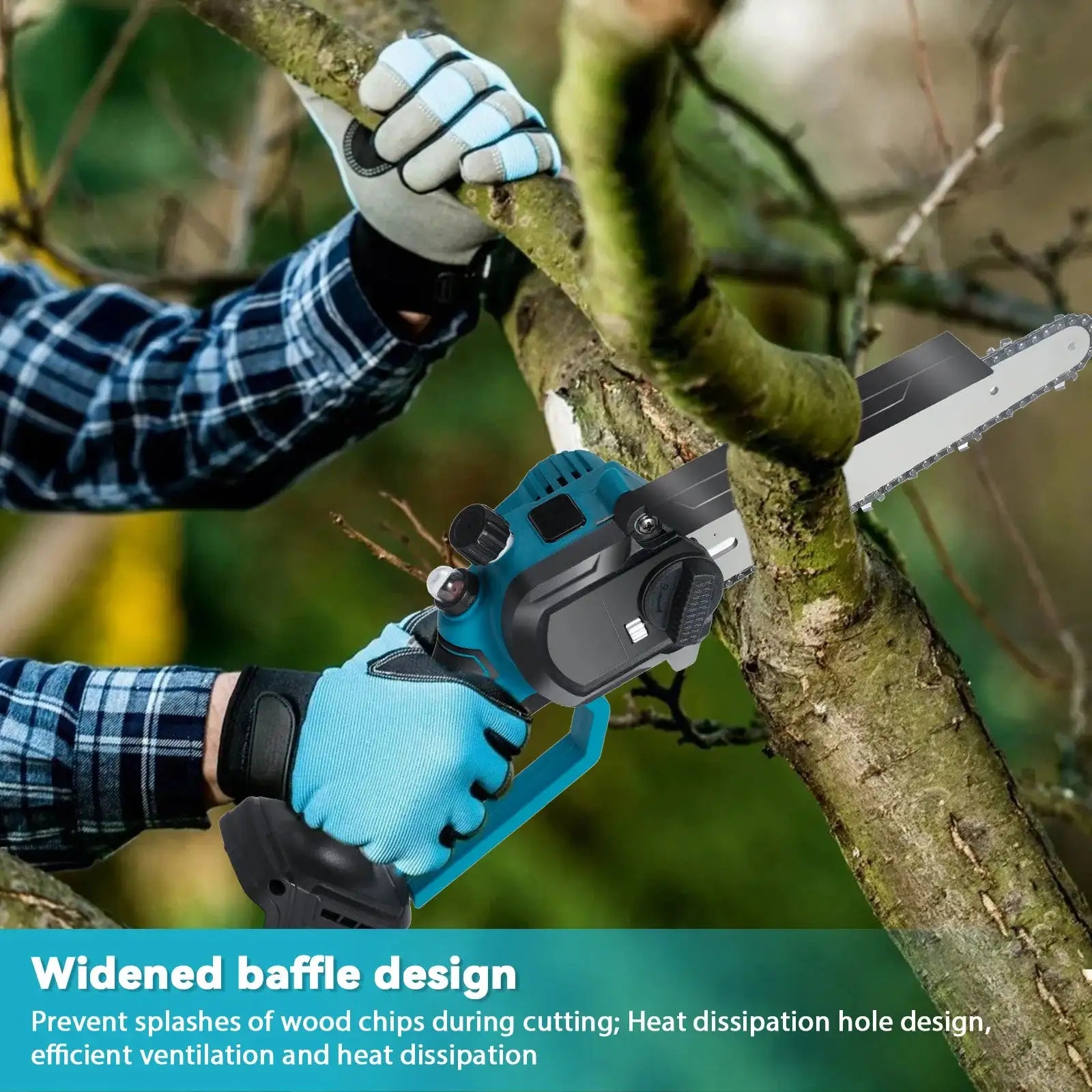 Brushless 8 Inch Electric Pruning Saw Chainsaw 18V Battery