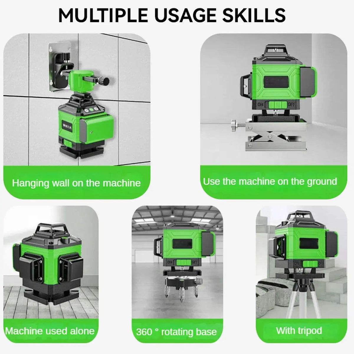 16 Lines 4D Green Laser Level Self Leveling 360 Degree