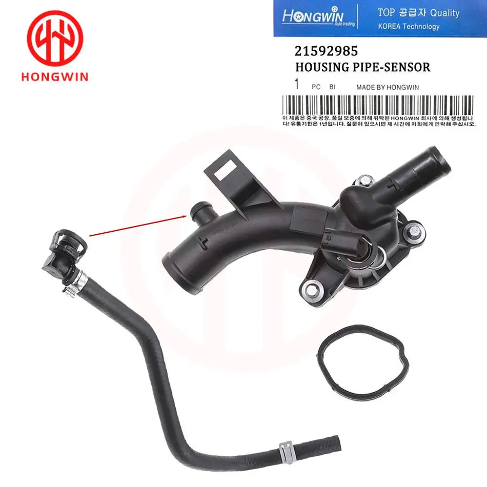 Thermostatgehäuse Wasserpumpenausgang mit Rohr PA66-GF30 für Opel Astra J