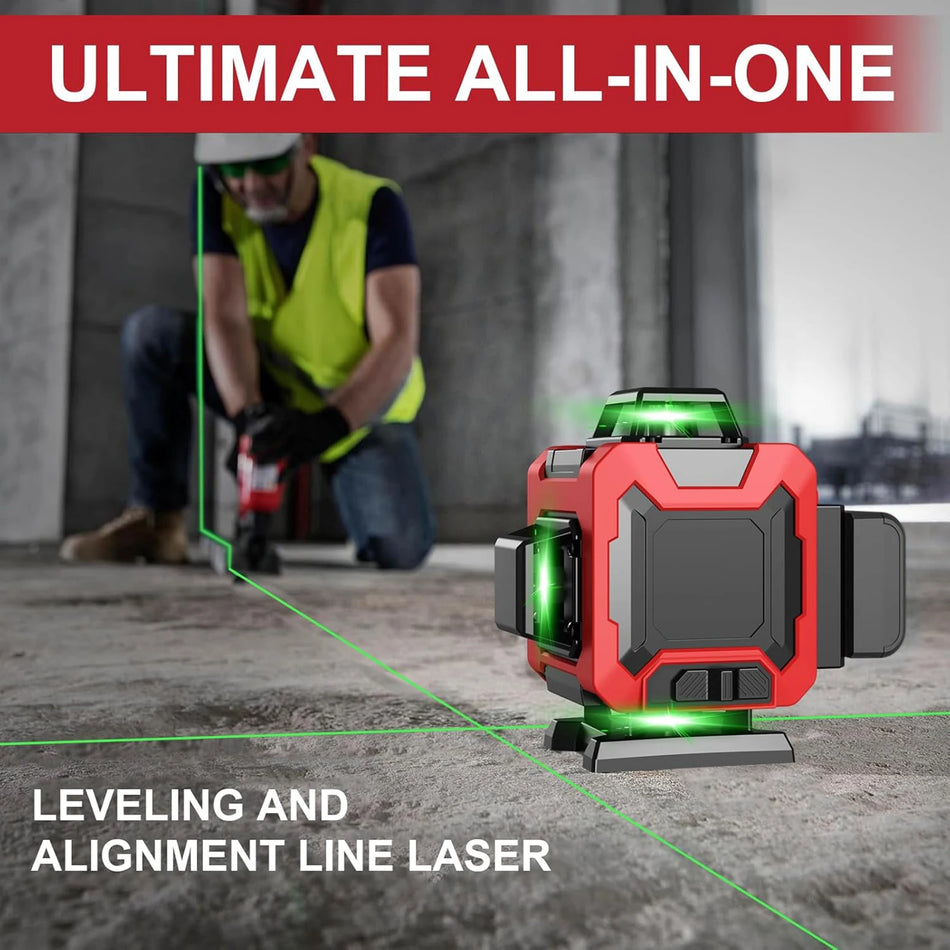 4D 16 Linijski Samonivelirajući Zeleni Laser S Nivelirkom