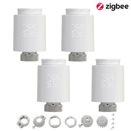 EZAIOT Tuya ZigBee Smart TRV &ndash; Precise Temperature Control 4PCS Zigbee TRV