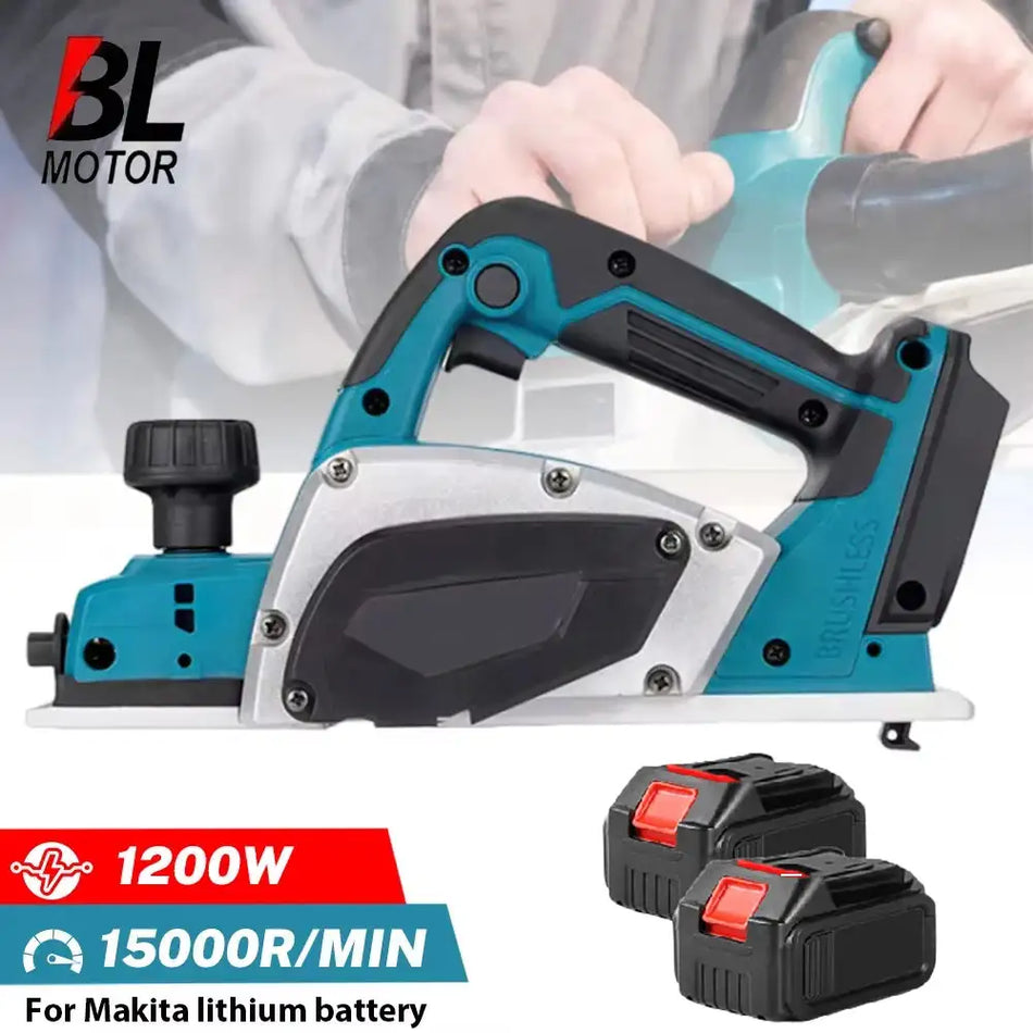Brushless Cordless Handheld Wood Planer 15000 RPM Makita 18V