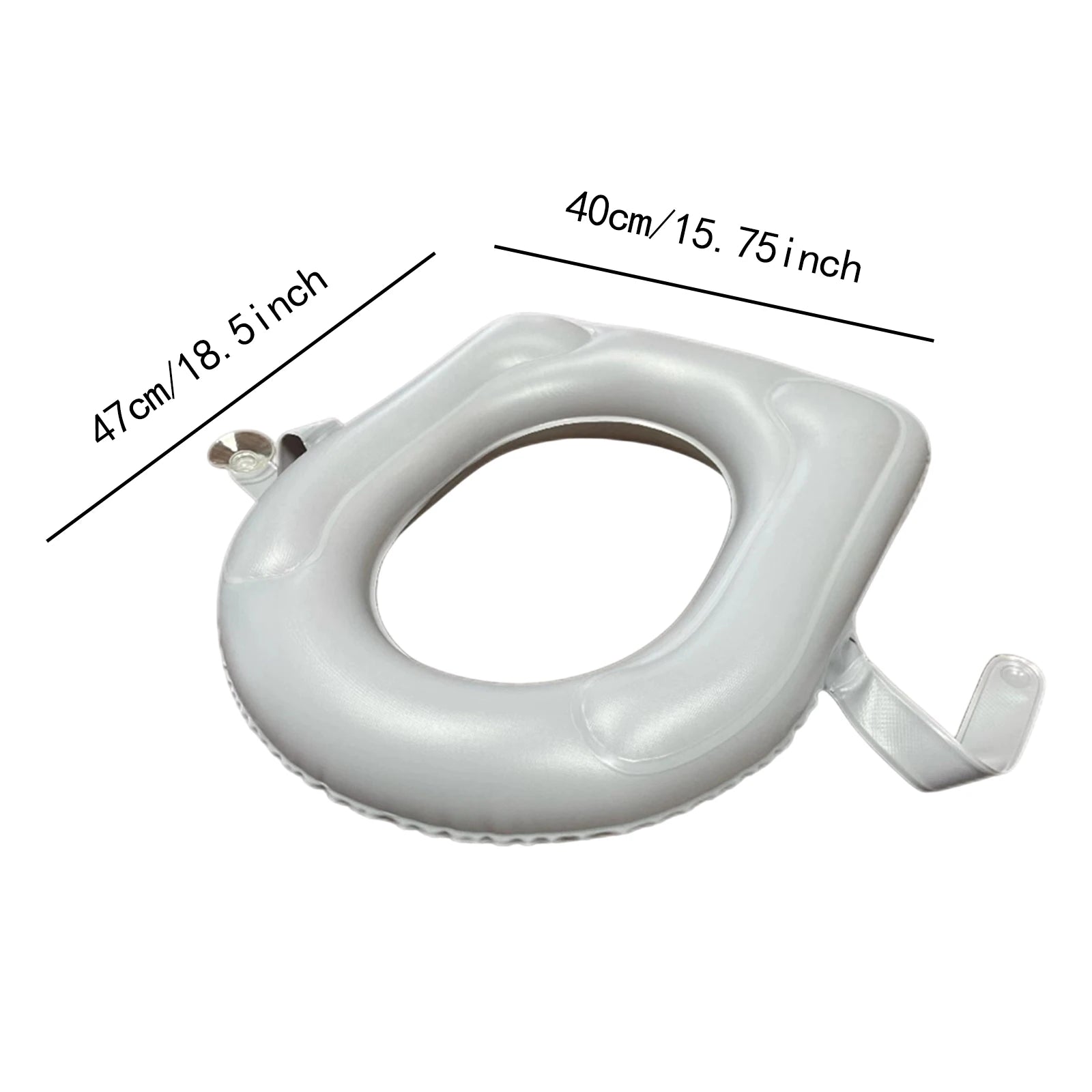 PVC Inflatable Toilet Seat Cushion - Travel Comfort Plus 47cmx40cm