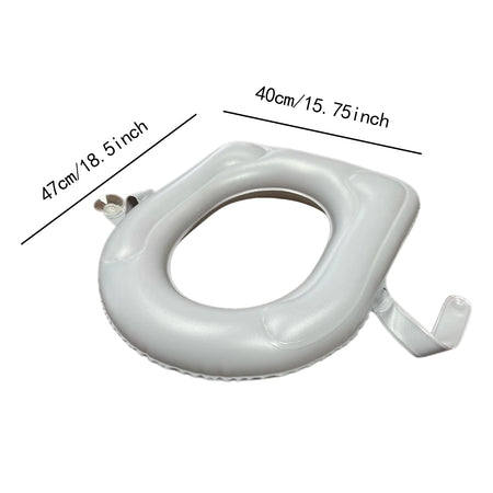 PVC Inflatable Toilet Seat Cushion - Travel Comfort Plus 47cmx40cm