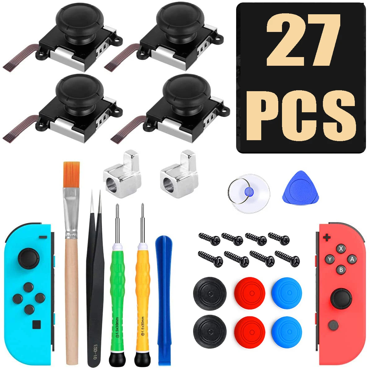 25-in-1 Joycon Joystick Replacement Kit for Nintendo Switch - Ultimate Repair Solution a