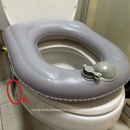 PVC Inflatable Toilet Seat Cushion - Travel Comfort Plus