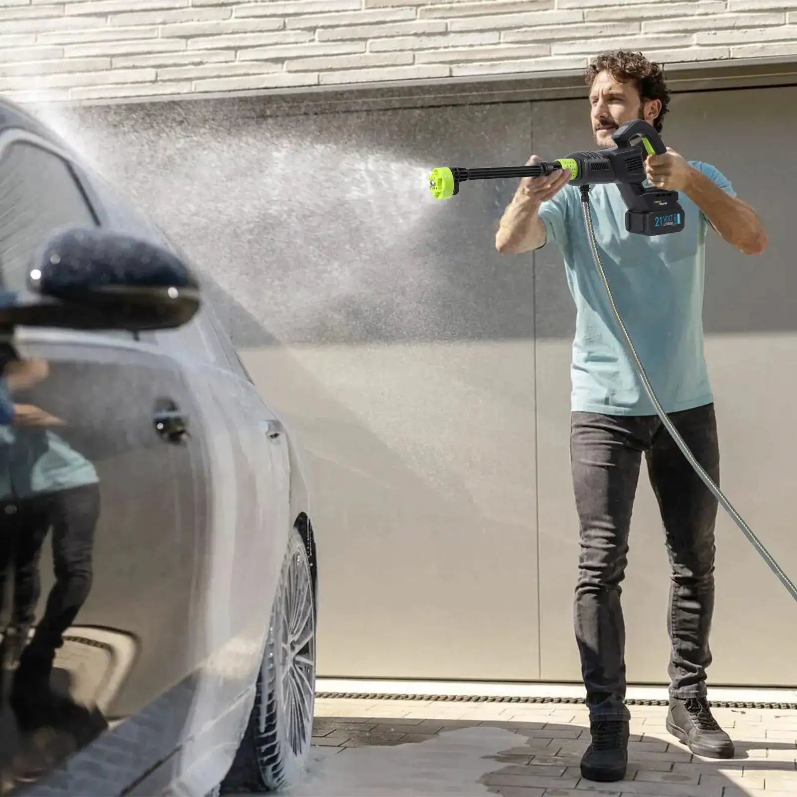 Cordless 3000W High Pressure Washer 200 Bar Digital Display