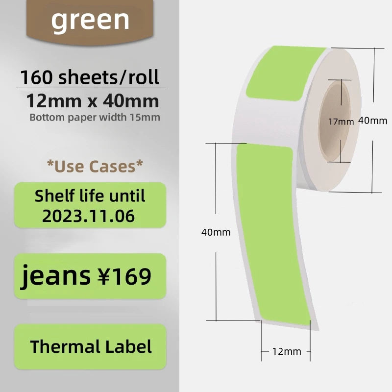 Label Maker With Paper Roll For Storage &ndash; UltraSlim green1roll paper