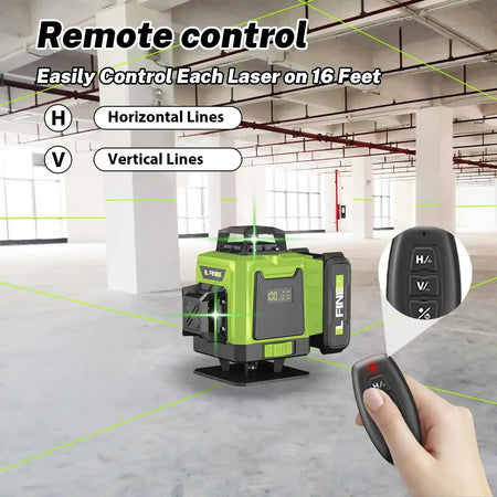 16 Line 360 Deg Self Leveling Laser Level With Remote Cross