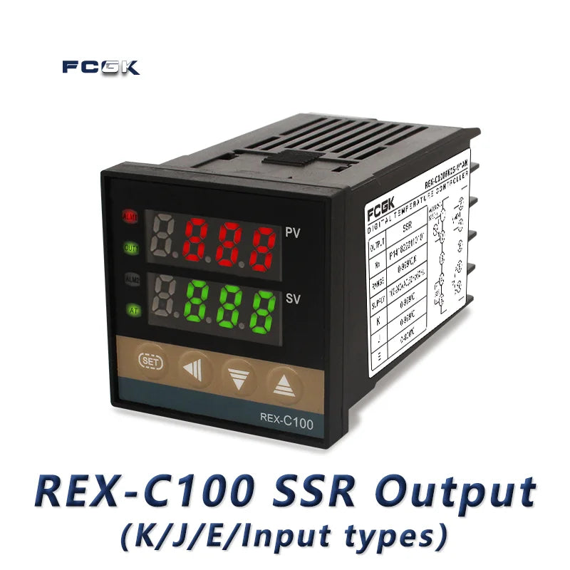 REX-C100 PID Temperature Controller &ndash; Accurate 400 Degree Control C100 SSR Output / 100-240V / CHINA