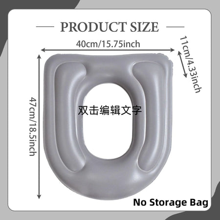 PVC Inflatable Toilet Seat Cushion - Travel Comfort Plus Gray