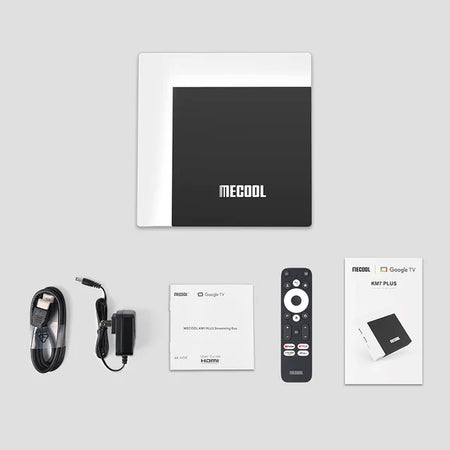 MECOOL KM7 PLUS &ndash; 4K HDR Android TV Box with Google TV black / US Plug