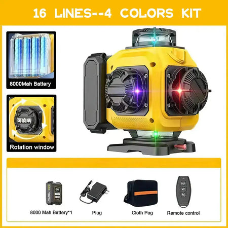 16 Lines 4D Laser Level Remote 360 Degree Horizontal 16Lines / Poland