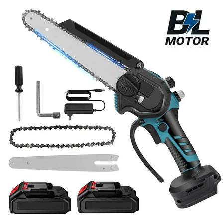 8 Inch Brushless Cordless Chainsaw Pruning Saw Makita 18V With 2XBattery / france