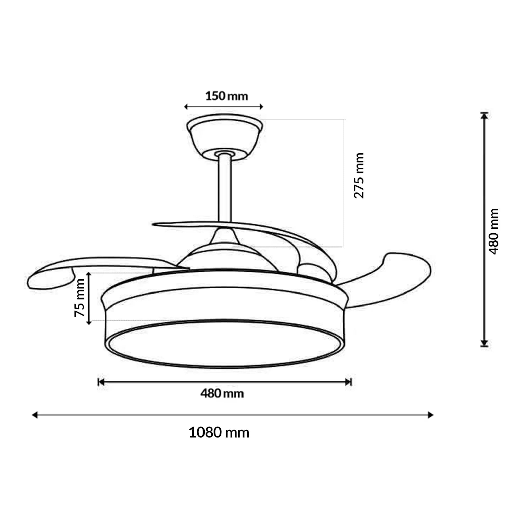Fan-001 6990 D7 &ndash; Ultra Quiet DC Motor With Remote Memory