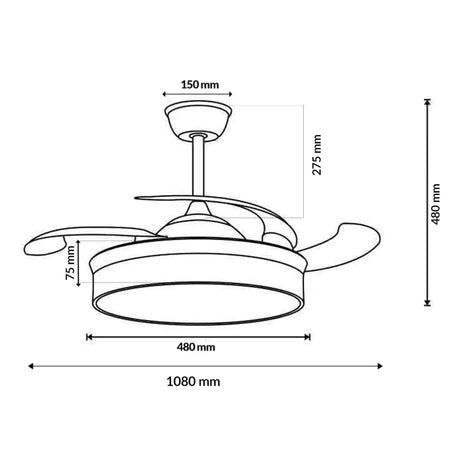 Fan-001 6990 D7 &ndash; Ultra Quiet DC Motor With Remote Memory