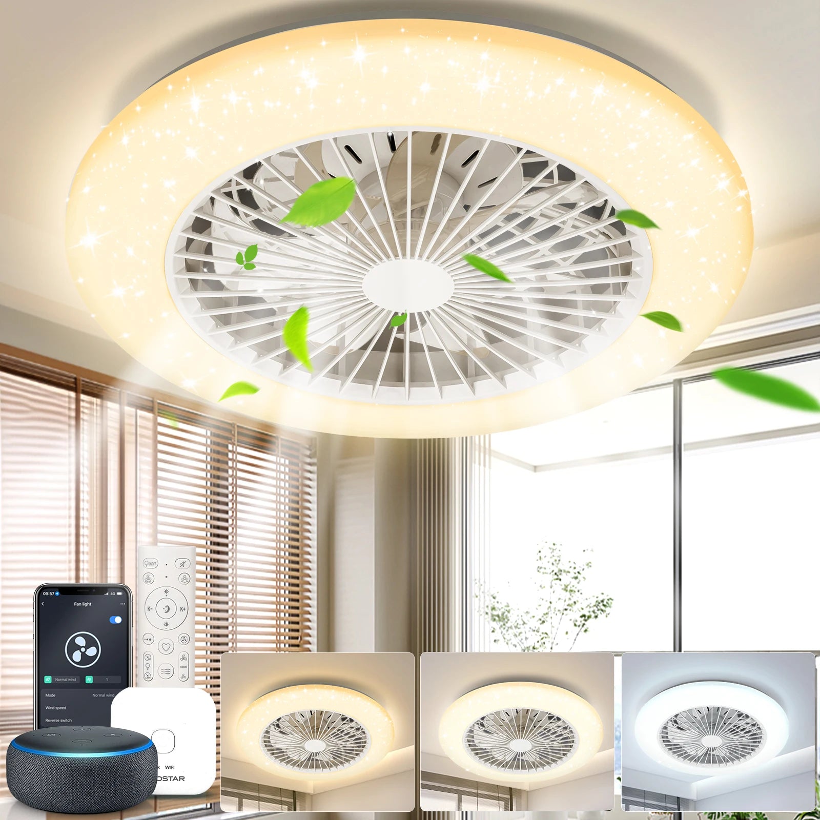 Aigostar Alexa Ceiling Fan &ndash; Alexa Compatible 6 Speeds