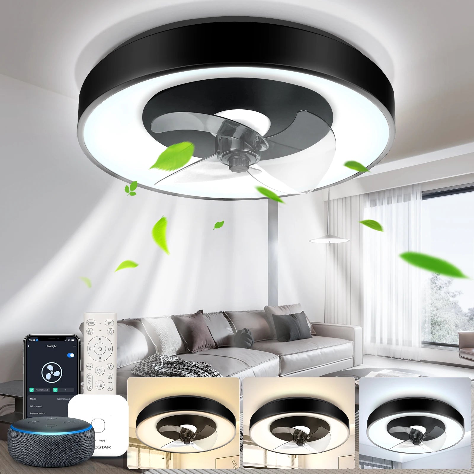 Aigostar Alexa Ceiling Fan &ndash; Alexa Compatible 6 Speeds