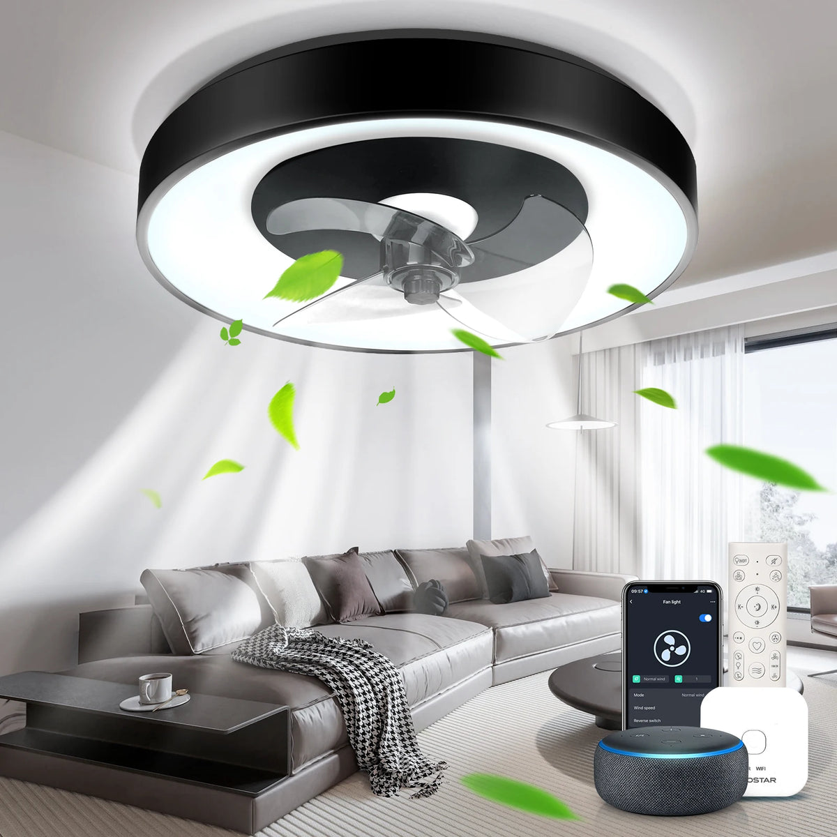Aigostar Alexa Ceiling Fan &ndash; Alexa Compatible 6 Speeds
