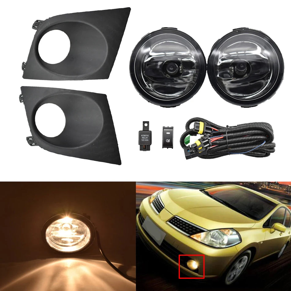 Svetlobna enota za meglo za Nissan Tiida Latio 2005-2008 z žarnicami in obrobo