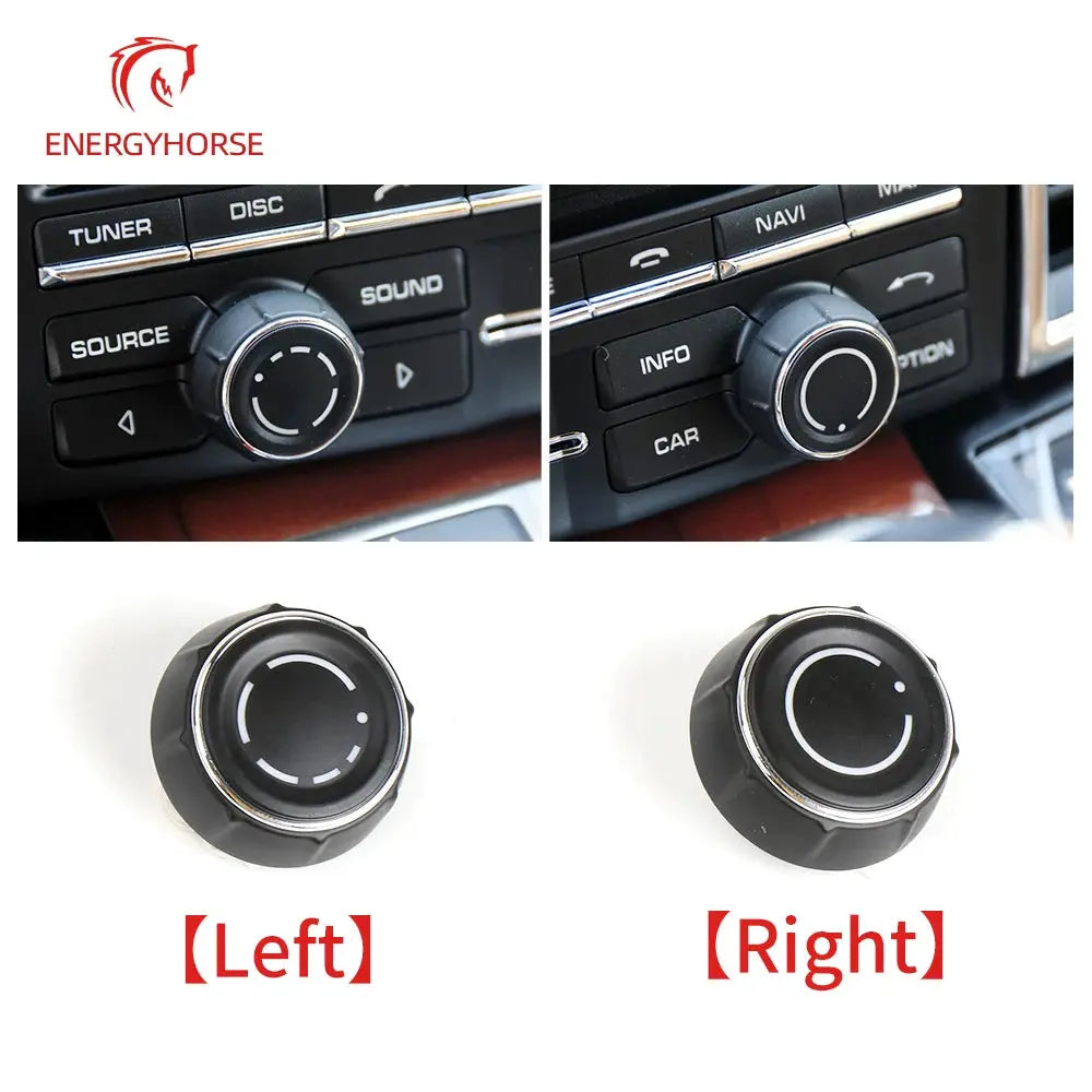 For Porsche Coupe 911 718 918 Boxster Cayman Car Center Console Audio Volume Knob Cover CD Control Switch Button Replacement by InterCyprus Trading Ltd