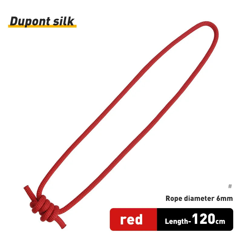 Xinda Outdoor 6mm Prusik Cord Rope 120cm &ndash; Heat Resistant Nylon Red