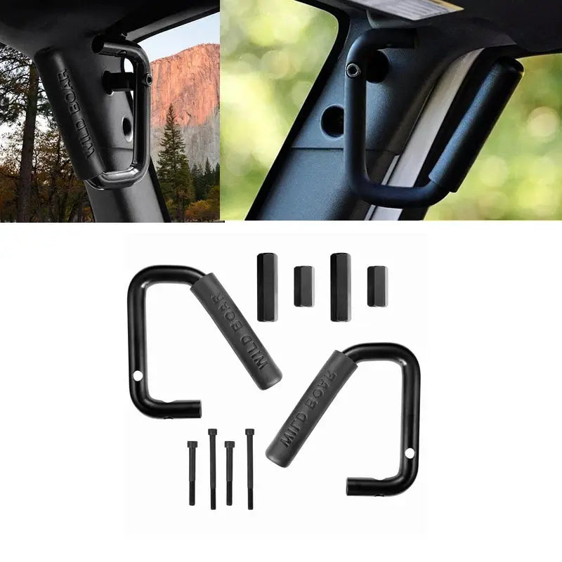 For Jeep JK Parts Aluminium Alloy Car Interior Armrest 2/4 Doors Front & Rear Grab Handle For Jeep Wrangler 2007 Up Car Styling by InterCyprus Trading Ltd