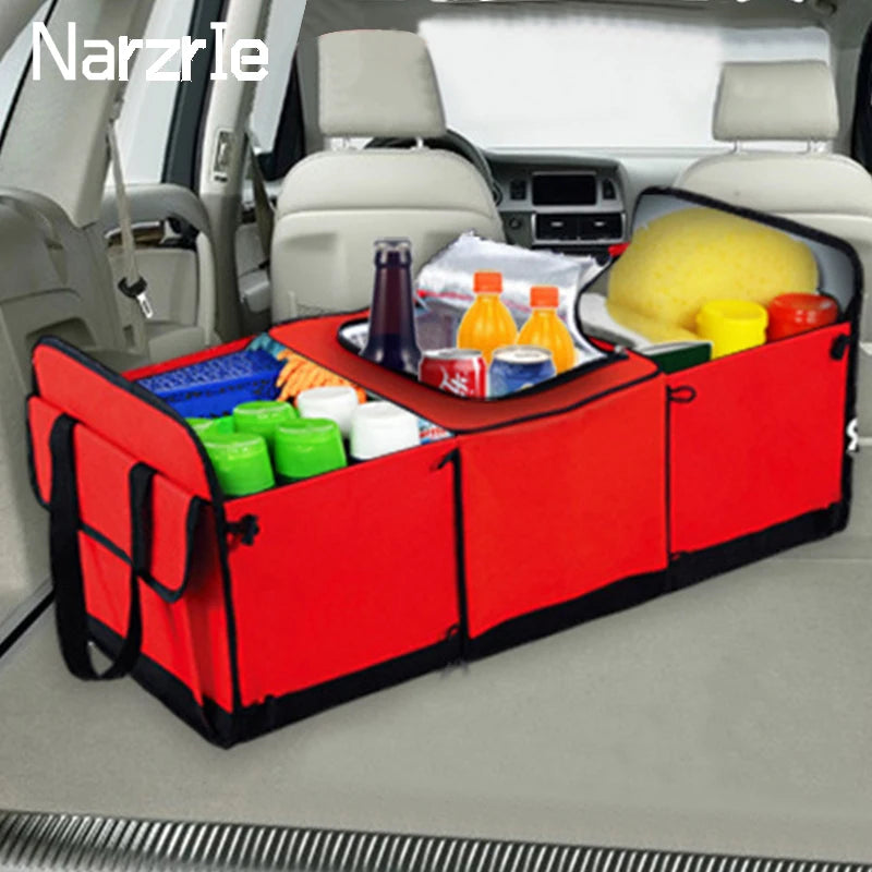 NarzrIe Universal Car Trunk Organizer - Soft Felt Multi-Pocket Storage Box