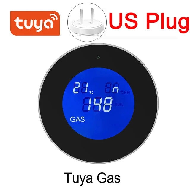 Tuya Wifi Natural Gas Alarm Sensor &ndash; LCD Temp Readout Gas US Plug 2