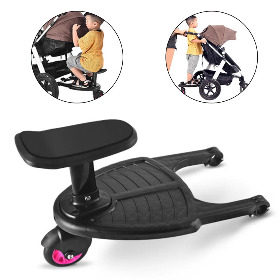 Adapter za pedal za voziček za drugega otroka, dvojni priklopnik, stojna plošča s sedežem