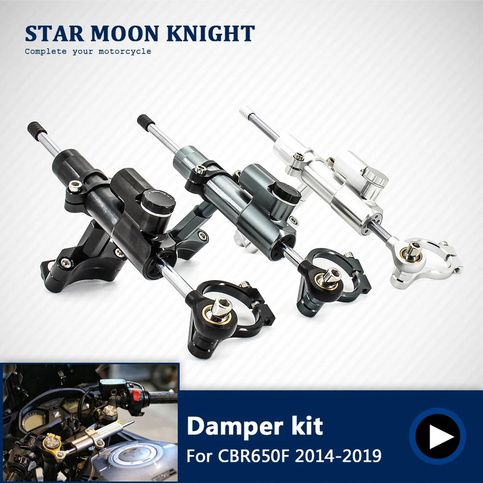 Honda CBR650F CNC Ayarlanabilir Direksiyon Sönümleyici Stabilizatör Montajı 2014-2019 Modelleri İçin, Motosiklet Aksesuarı