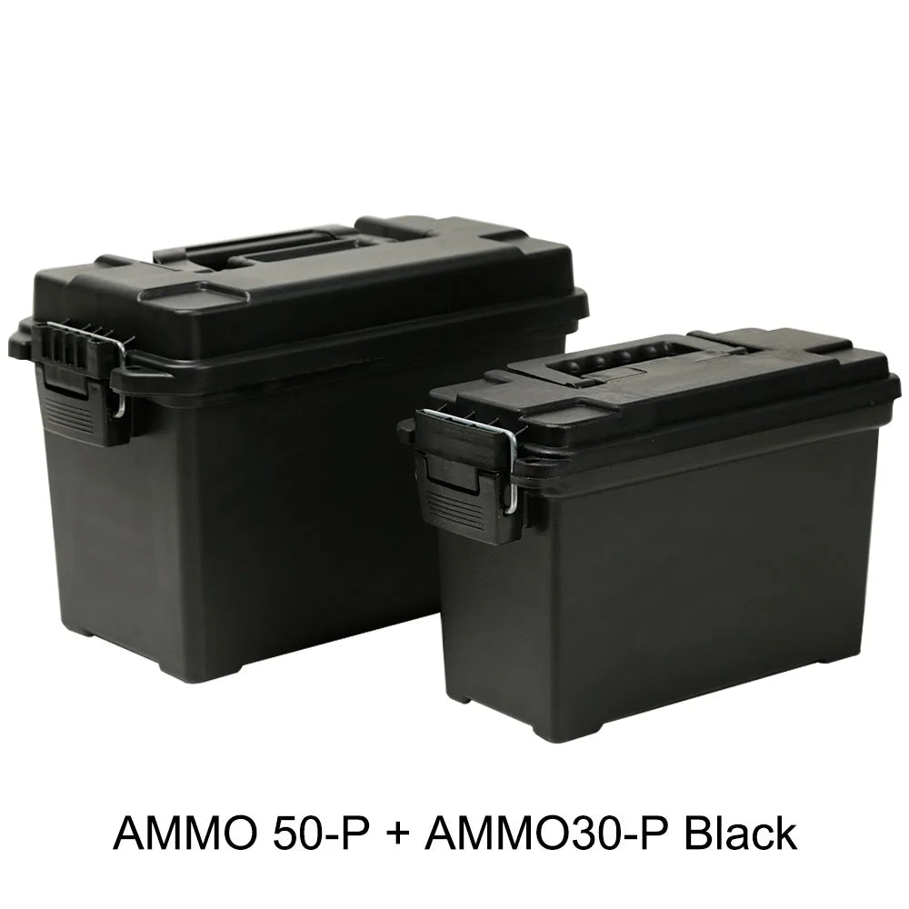 Plastic Ammo Box - Lightweight High Strength Storage Case AMMO 3050-P Black