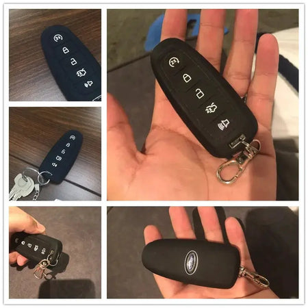 5 Buttons Silicone Car Keyless Fob Shell Case For Ford Edge Escape Focus Taurus Explorer Flex C-MAX Remote Key Cover Protector by InterCyprus Trading Ltd