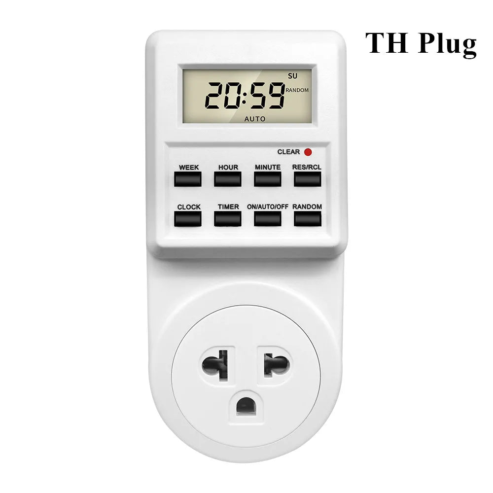 TM03 Digital Timer Socket - 24H Programmable Outlet TH Plug