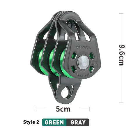 Xinda Outdoor Pulley Cableway System &ndash; Three Pulley System Green Hang Point