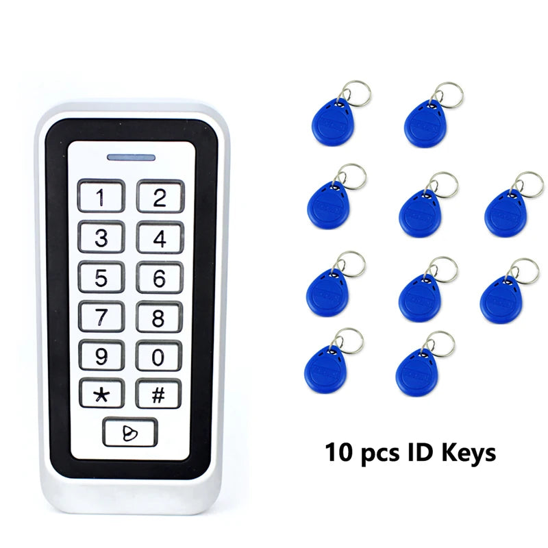IP66 RFID Door Access Reader &ndash; Backlit Keypad 1000 User AC 10pc ID key