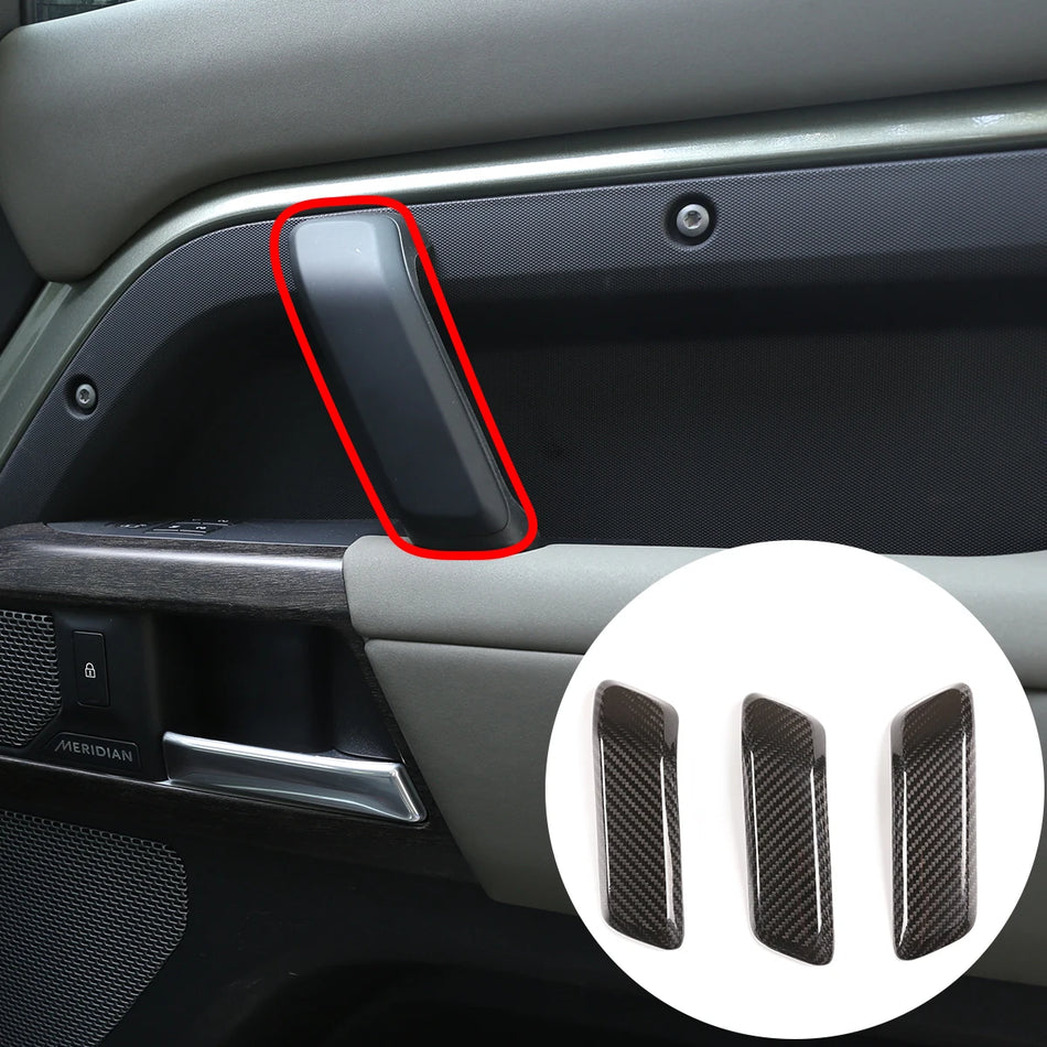 Copertura maniglia porta interna in fibra di carbonio Defender 90 110