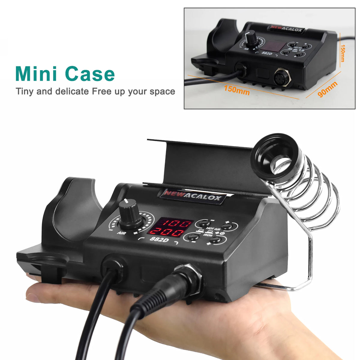 NEWACALOX 882D &ndash; Sleep Function Soldering Station 2-In-1